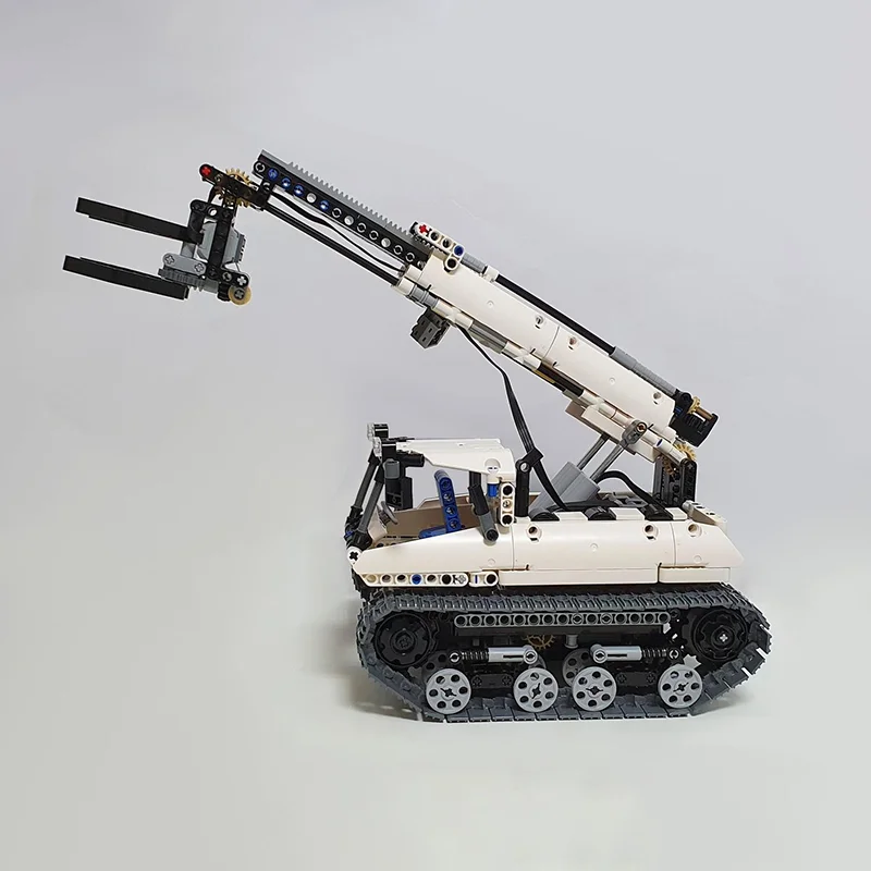 874PCS MOC Mechanical Road Machine Model Engineering Chassis Construction Decorative Building Blocks Detailed Exhibit Toy Gift