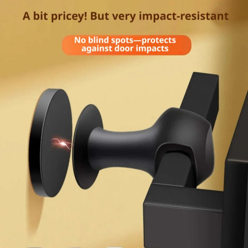 Hotel Household Dual-Use No-Drill Strong Magnetic Silicone Door Stopper, Mute Anti-Collision Door Suction