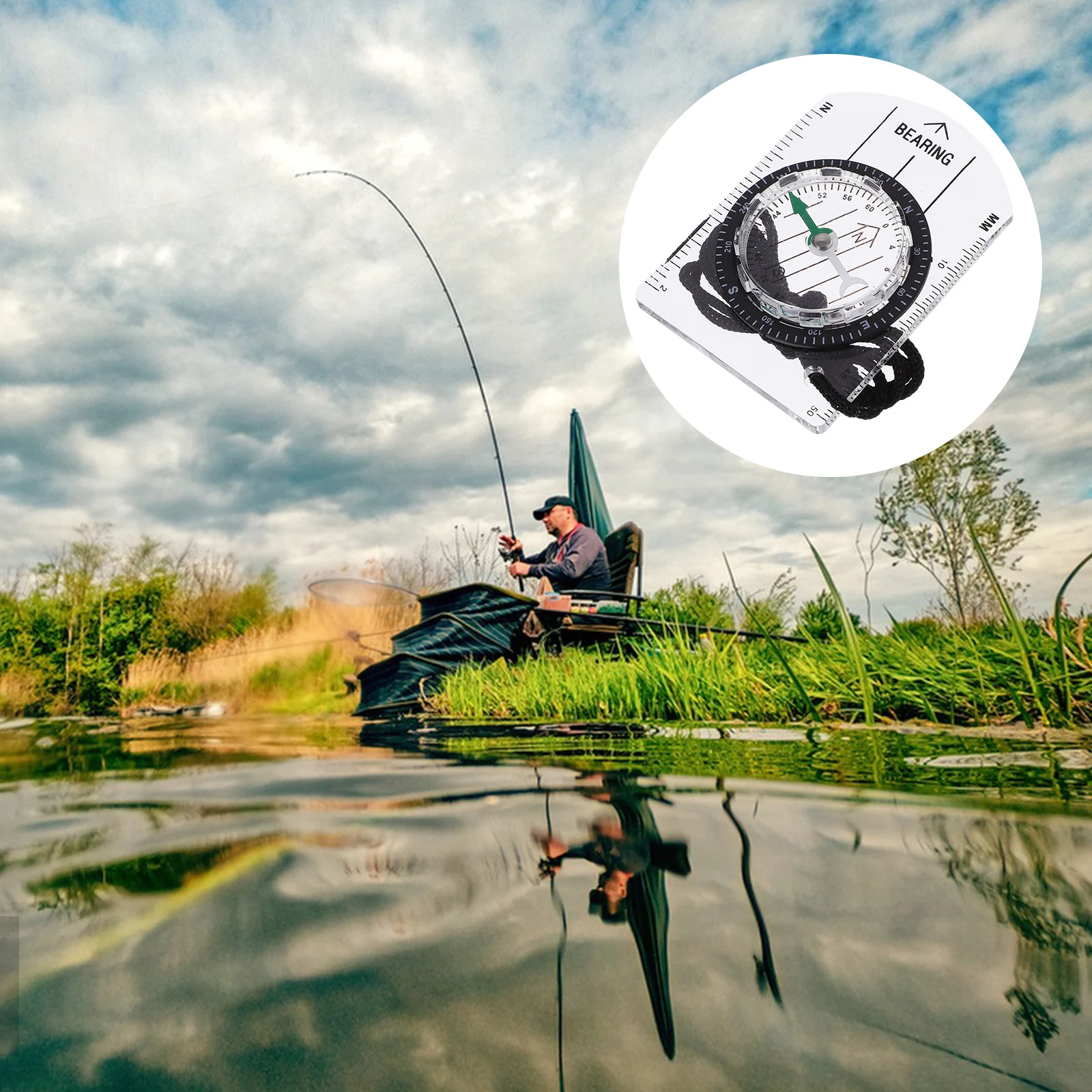 

4pcs Compass Hiking Accessories Acrylic Map Camping Survival Navigation Mini Keychain Pocket Small Outdoor Travel Gifts