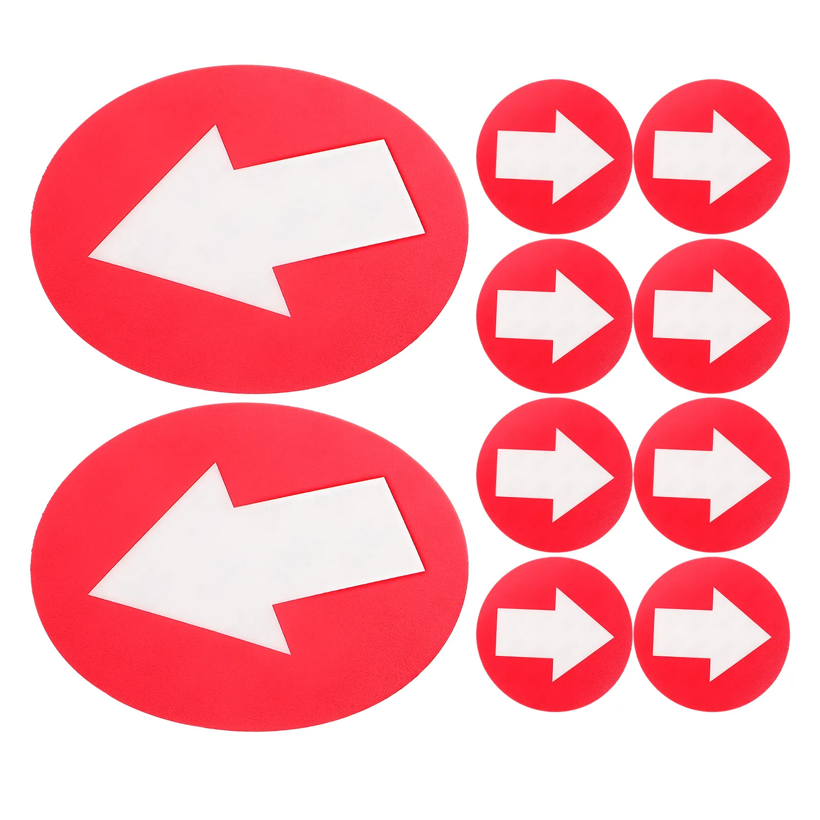10Pcs PVC Reflective Arrow Direction Signs Adhesive Bright Trail Markers for Outdoor Camping Stairway Navigation Guidance