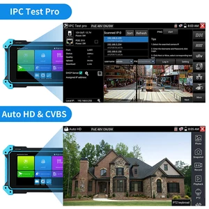 5.4"CCTV H.264/H.265 IPC Tester 8K IP 8MP AHD CVI TVI SDI Camera Tester VGA HDMI Input PoE Power Output Wifi PTZ RJ45 Cable Test
