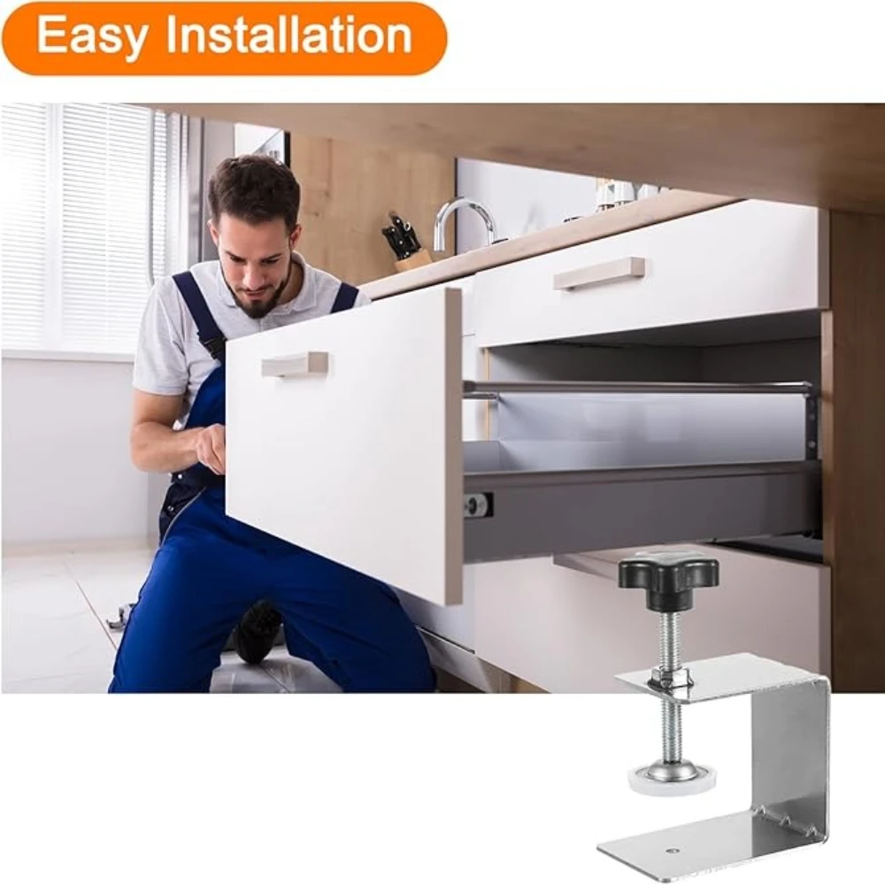 Abrazadera de instalación de gabinete de plantilla para carpintería, Hardware de gabinete ajustable, Clips de Panel de cajón, herramientas de carpintería para montaje, 1-6 uds.