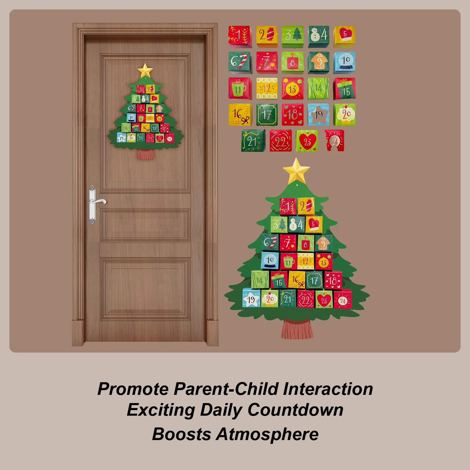 

Christmas Calendar Countdown 24 Days Advent Ornaments Handmade Christmas Ornaments For Winter Holiday Party Home Wall