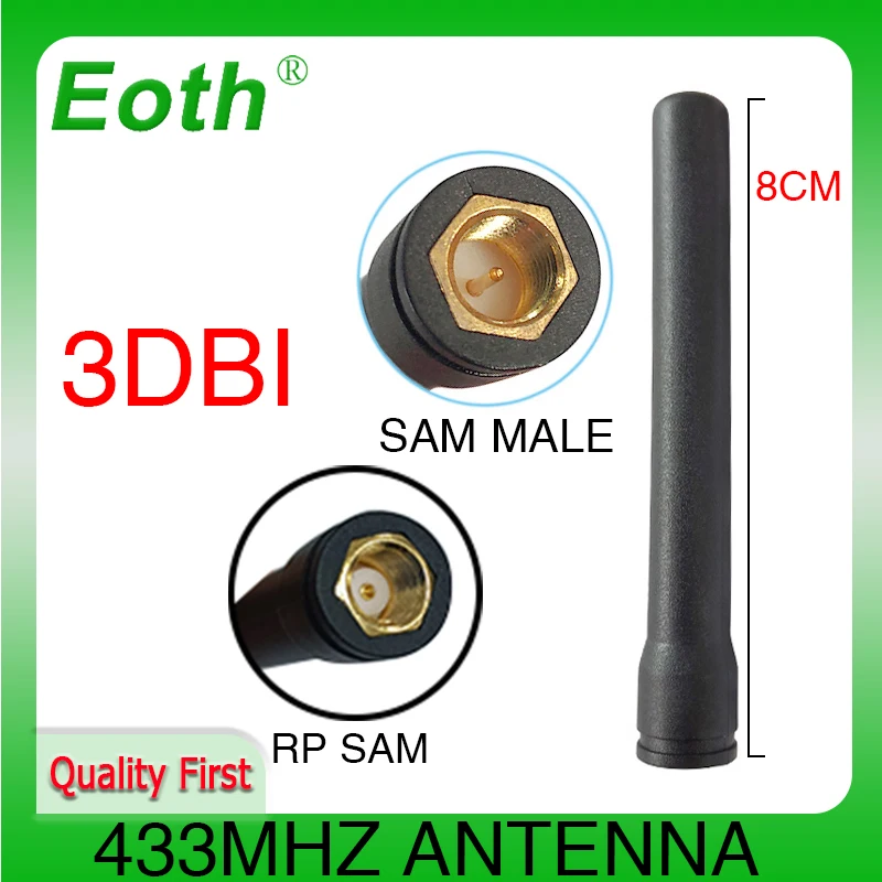 

eoth 5 pcs 433MHz antenna LORA 3dbi SMA Male female Connector ipex 1 4 mhf4 external pigtail rg174 21cm cable Lorawan