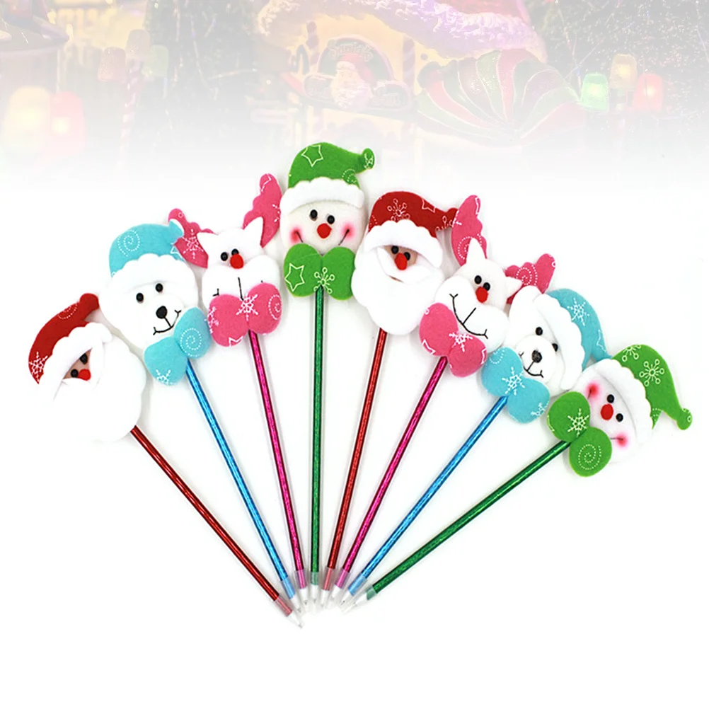 

12 шт., шариковые ручки на рождественскую тематику, с тонким кончиком, гладкое скольжение, милый мультяшный стиль для письма, рисования, праздничной вечеринки, сувениры, подарок
