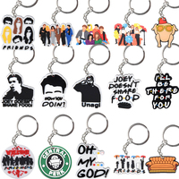 Classic American Drama Keychains Friends Joey Keyrings Kids Smelly Cat Unagi Central Perk Key Chains For Friends Gifts