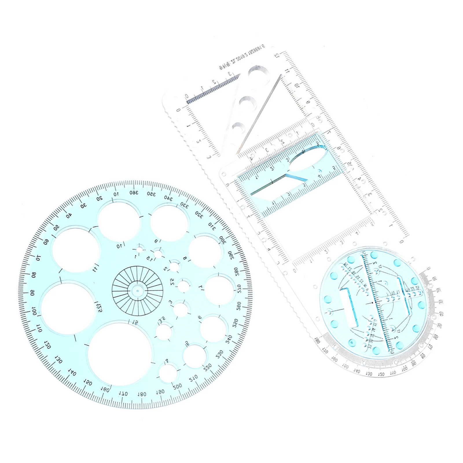 2 قطعة موازين الرسم قوالب هندسية مساطر بلاستيكية للطلاب المصممين لوازم فنية مساطر الرسم #2