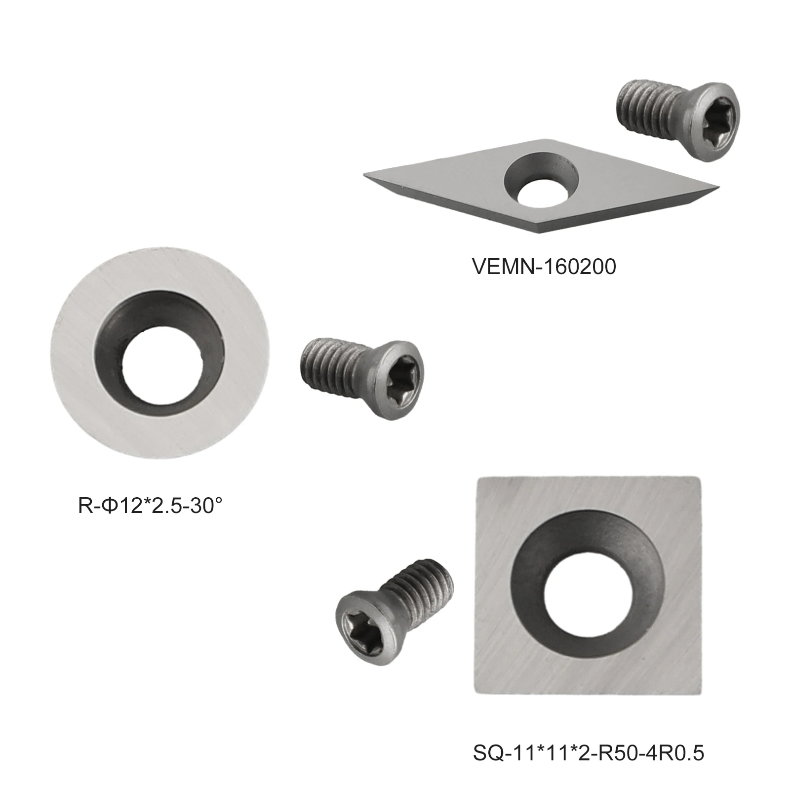 12 قطعة R6 شفرة مستديرة شفرة مربعة شفرة الماس شفرة كربيد الفضة القواطع إدراج مجموعة مخرطة الخشب تحول أدوات لأداة نجارة