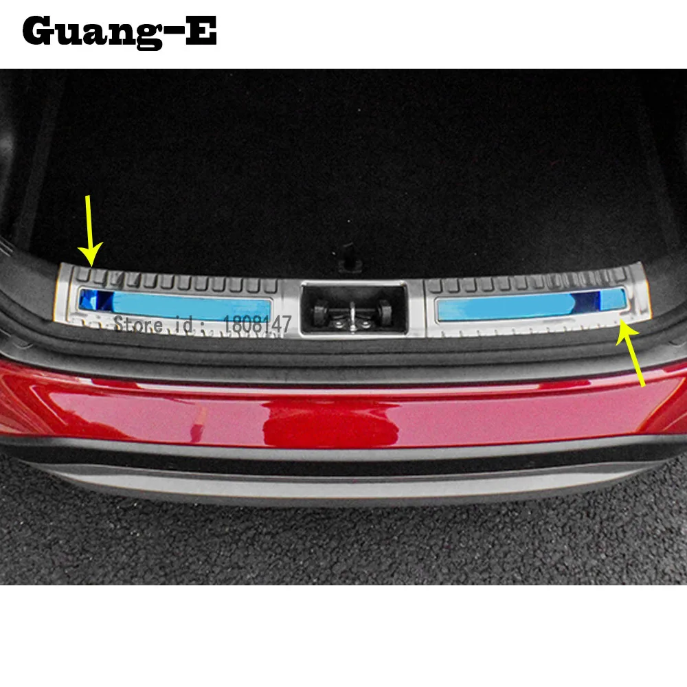 For Hyundai Kona Encino Kauai 2017 2018 2019 2020 2021 Car Inner Inside Rear Bumper Trim Frame Scuff Sill Trunk Plate Pedal 1PCs