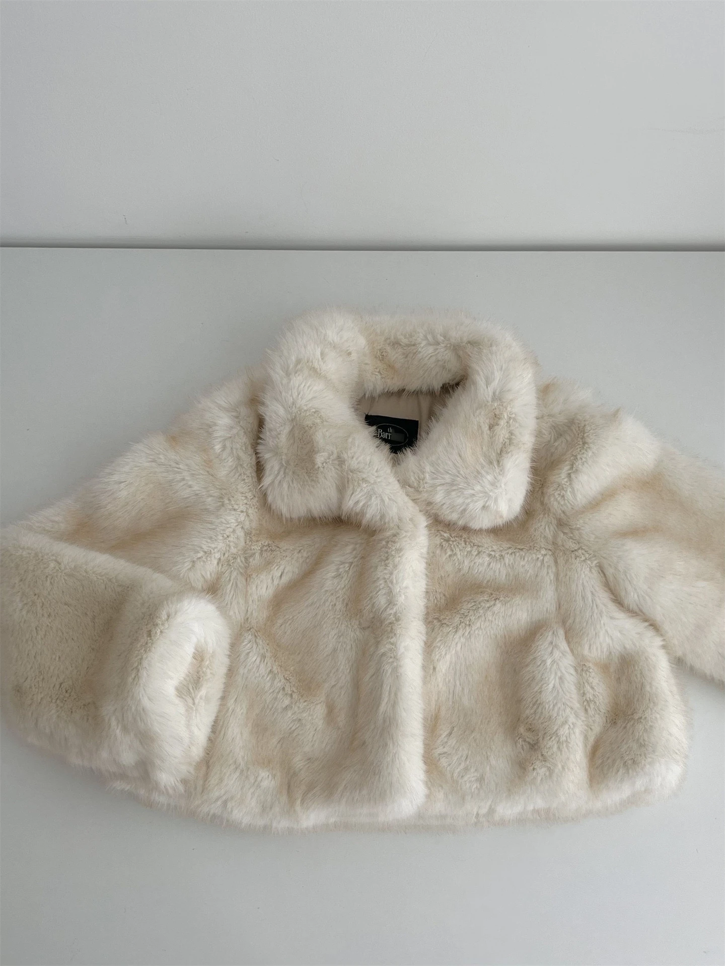 PREON ort Jaet in pelliccia sintetica resistente al calore Autunno Inverno Cappotto lungo in fibra di poliestere bicolore berbero a vita alta