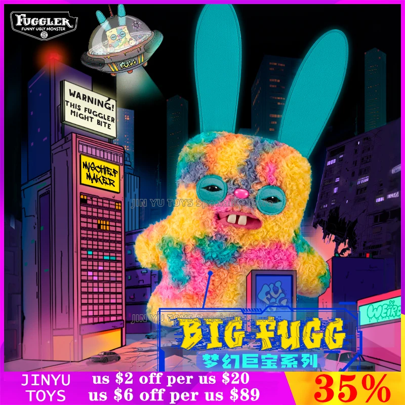 

Fuggler Bigg Fugg Series Plush Doll 47CM Cartoon Animal Funny Ugly Tooth Monster Decoration Toys Collectible Christmas Gifts