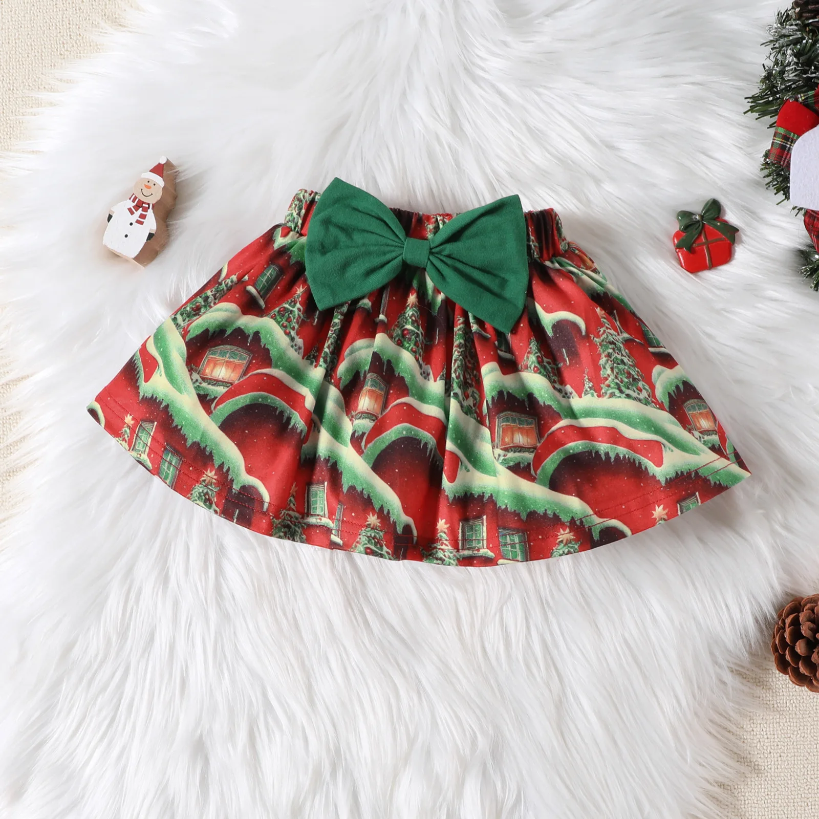 Prowow My First Christmas Baby Girl Clothes Sets 4pcs Deer Romper+Skirts+Headband+Leg Warmer 2025 New Year Baby Girl Outfits