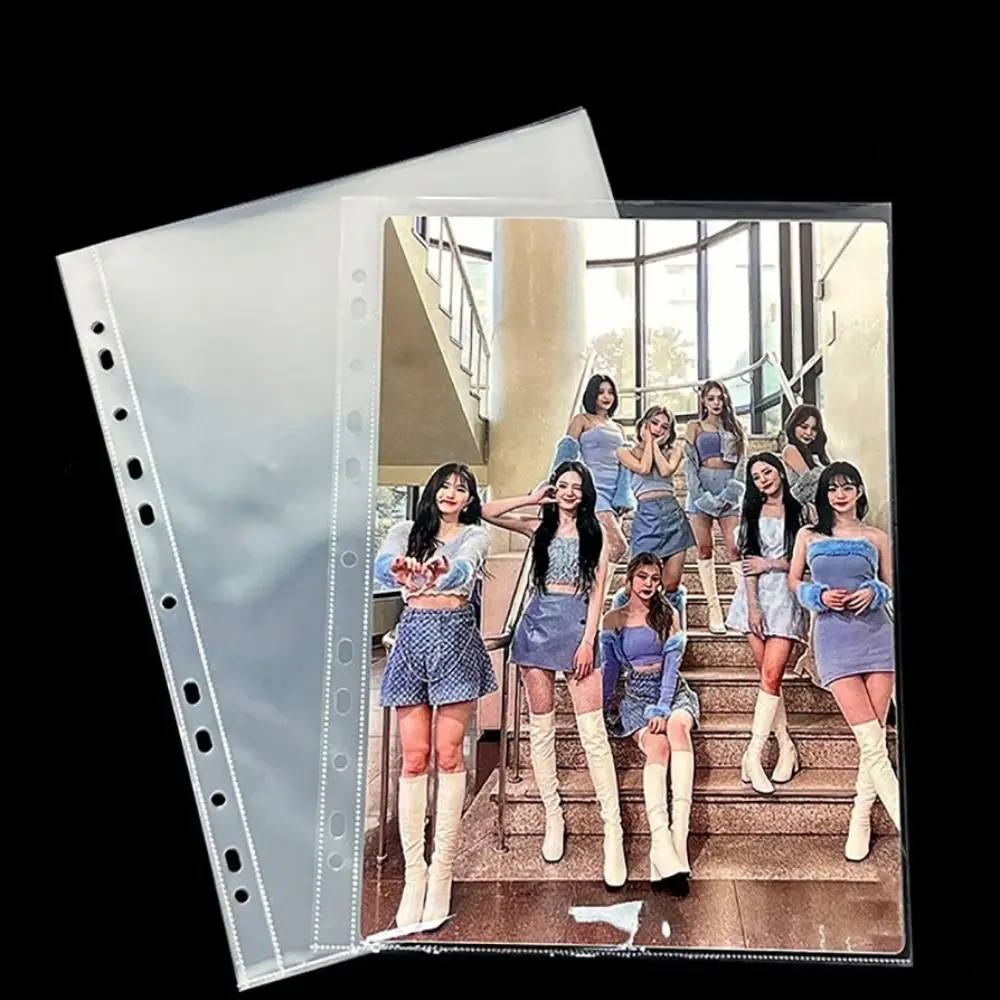 Binder Refill Clear Photo Album Pages 11-Hole Multi-Pockets Card Pages A4 Inner Page