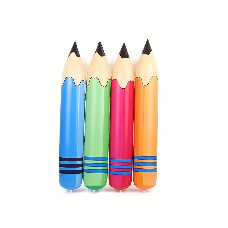 Ballons Géants En Forme De Crayon – Lot De 4, 27 Pouces – Déco Rentrée Scolaire, Classe, Fête Et Anniversaire