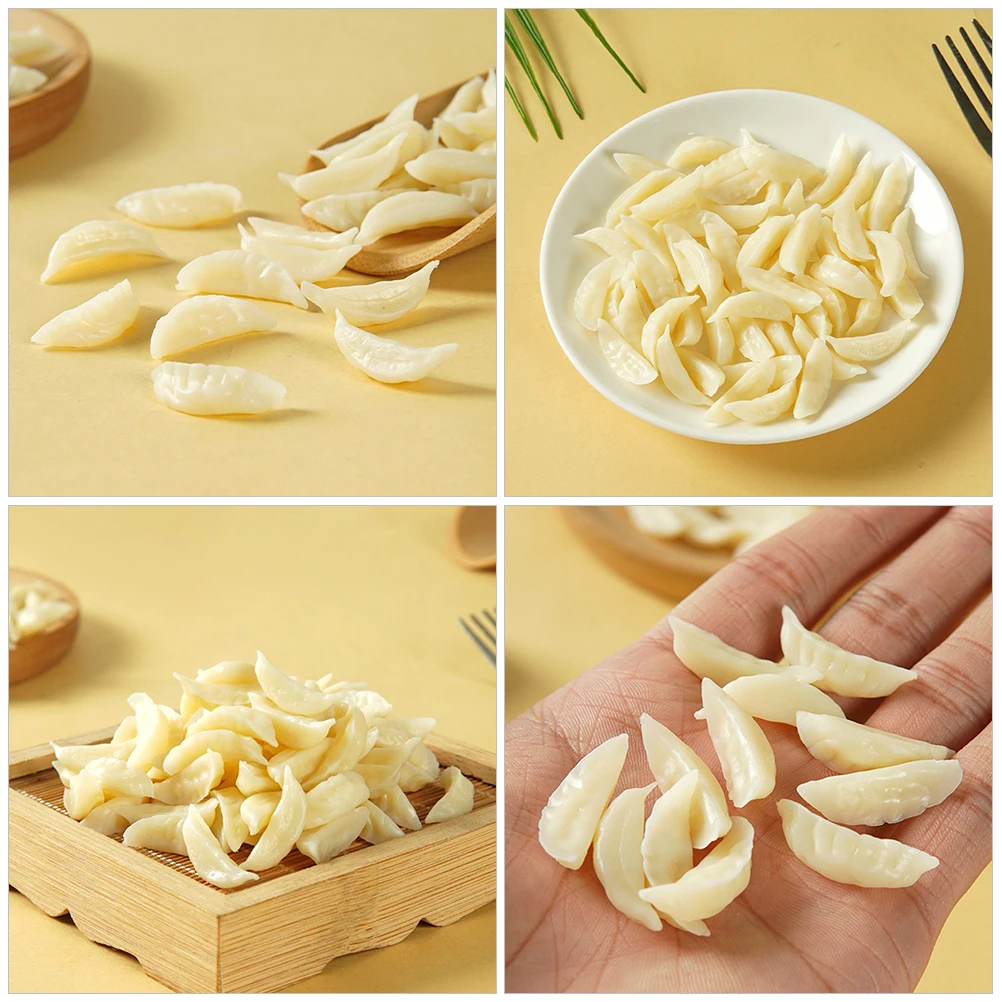 

15pcs Simulation Dumplings Mini Fake Plastic Realistic Decorative Kitchen Prop Toy Educational Play Food Model Intellectual