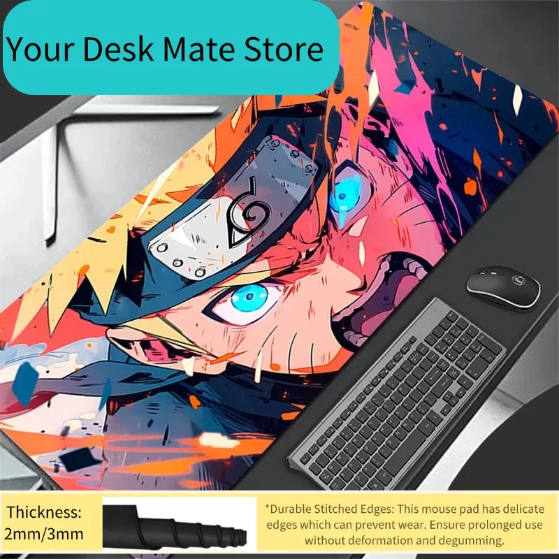 

N-narutoS Mouse Pad Gaming Carpet Anime Keyboard Pads Rug PC Mousepad XXL Mouse Pads Laptop Extended Desk Mat for LOL Gamer Gift