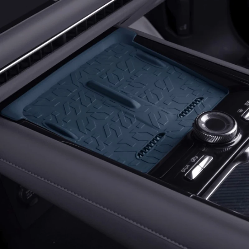 لوحدة التحكم المركزية Lynk & Co 900 لوحة شحن لاسلكية بطانة حماية من السيليكون حصيرة ملحقات تعديل تصفيف السيارة #6