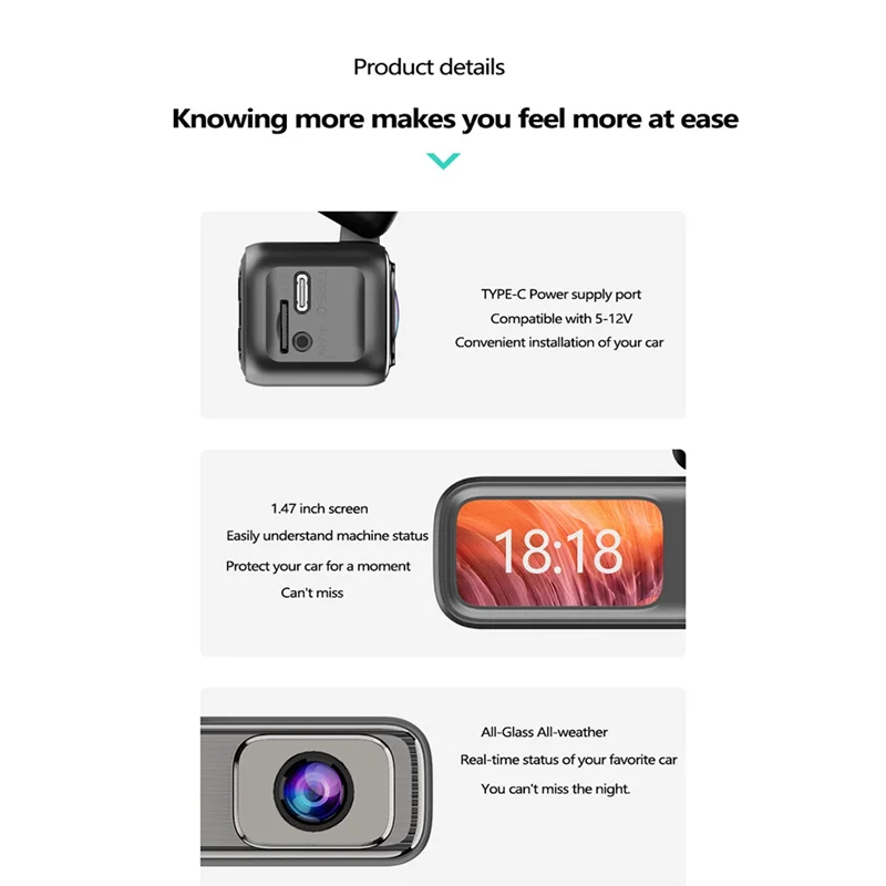 Exquisite Q6 1296P HD Mini DVR Dash Cam Smart Wifi Connection Car Driver Android Car Video Recorder Dashcam 24H Parking Monitor