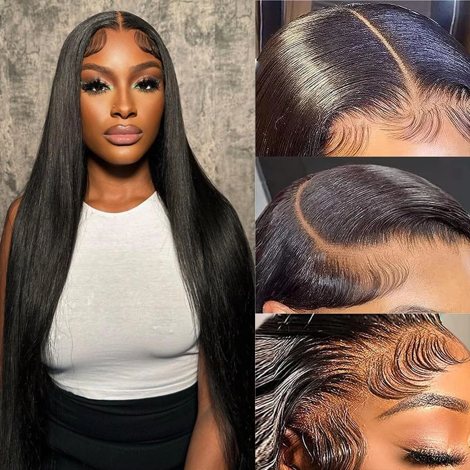 FABHAIR 13x6 Lace Front Wigs Human Hair Pre Plucked 180% Glueless Wigs Human Hair Lace Front Wigs for Black Women with Baby Hair