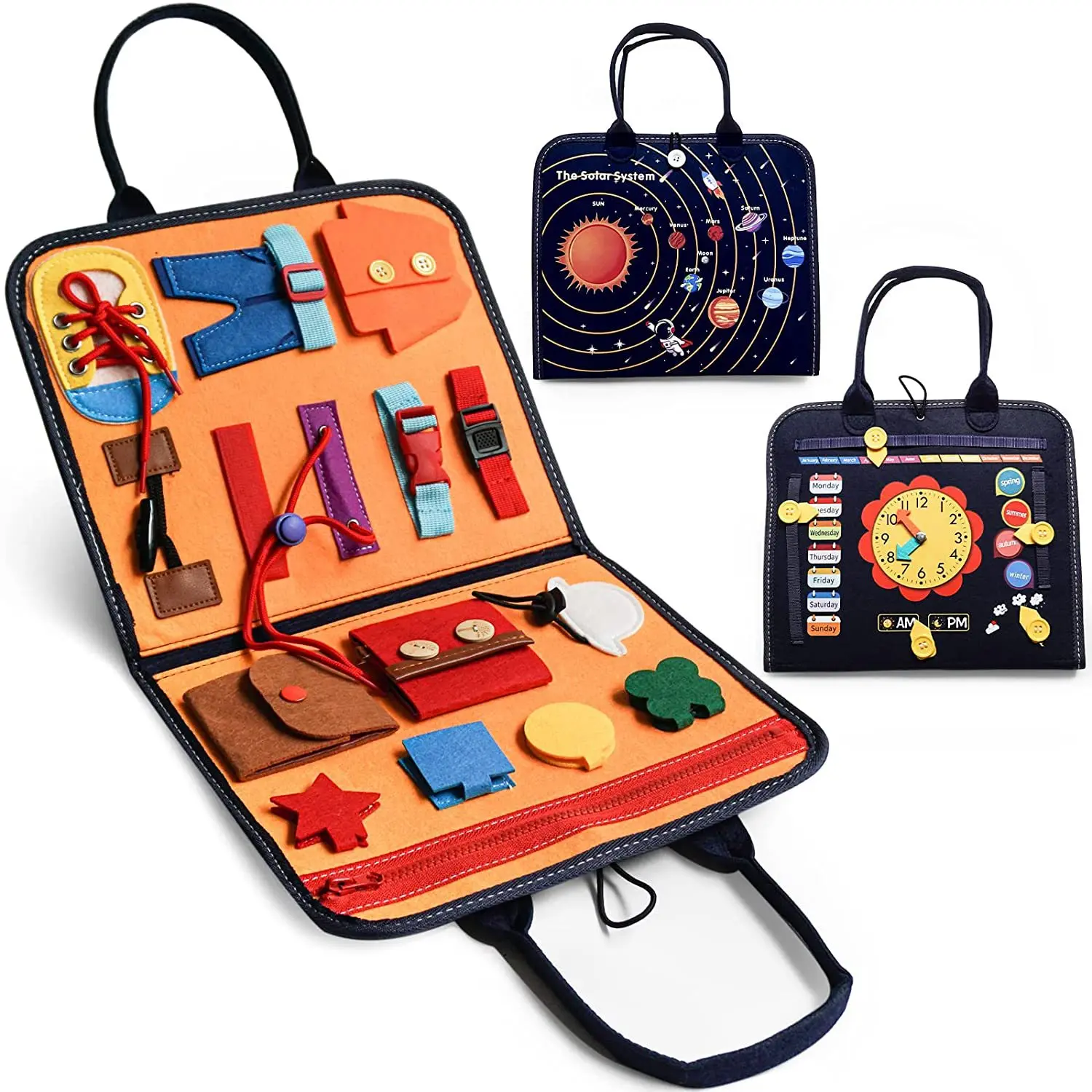 

ANU Montessori Clothing Bag Teaching Aids Busy Board Storage Children's Educational Toys Training Early Childhood Education Toys