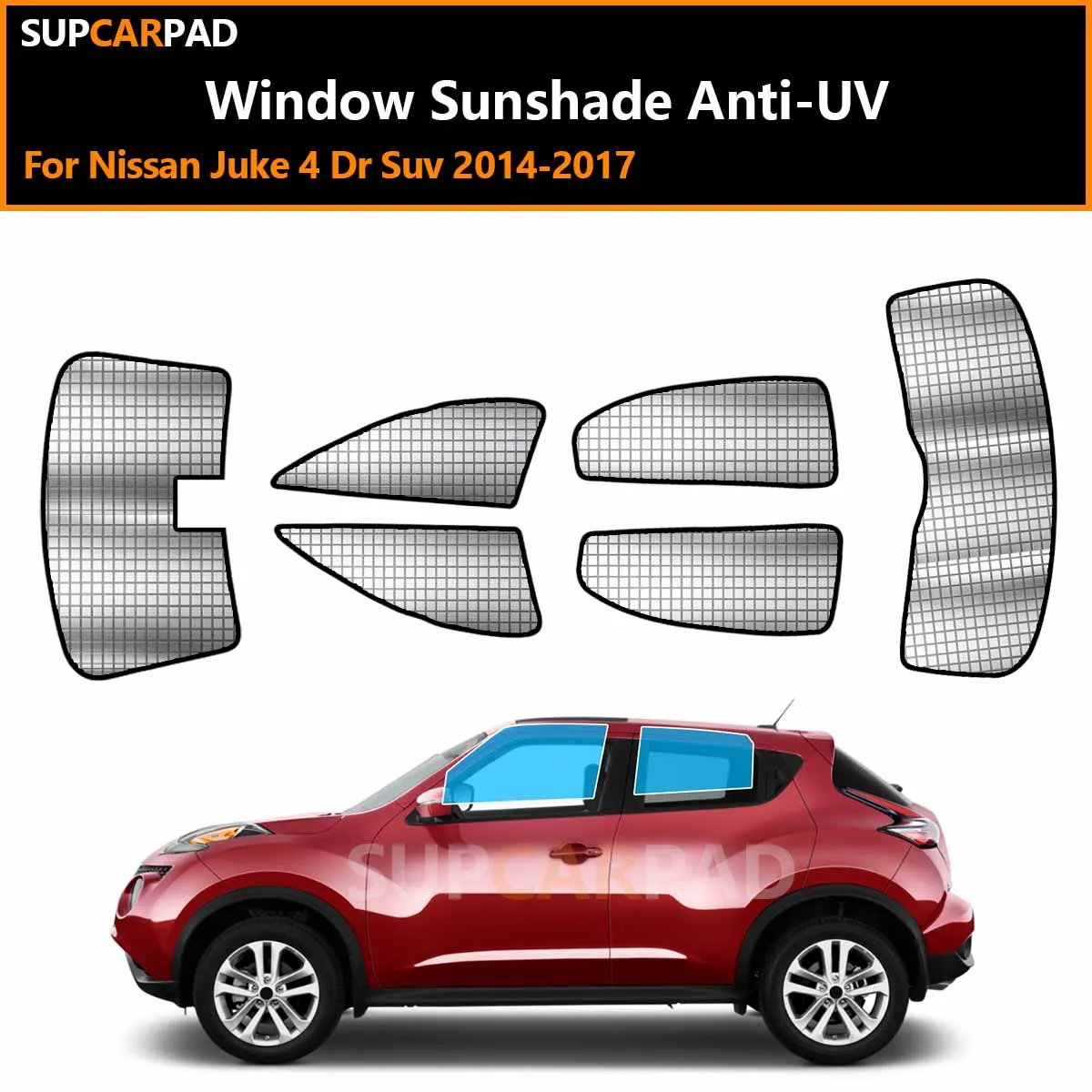 

Для Nissan Juke 4-дверный внедорожник 2014-2017: Индивидуальные солнцезащитные шторки на окна автомобиля, анти-УФ, козырьки-накладки на окна, аксессуары