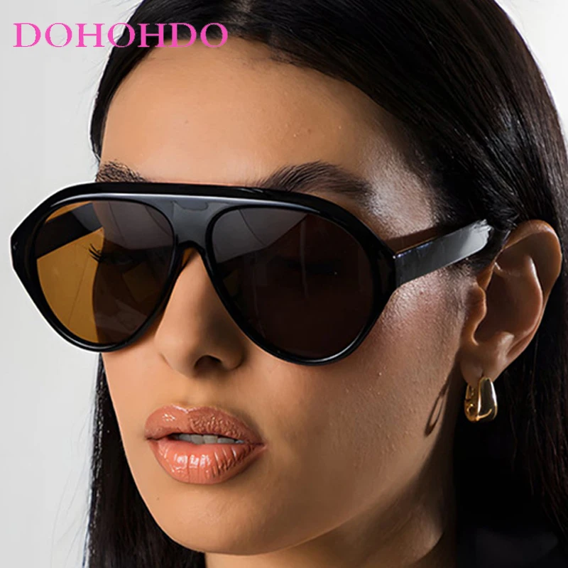 

DOHOHDO New Candy Color Pilot Oversized Sunglasses Fashion Big Frame Luxury Brand Design Sun Glasses Women Trending Shades UV400