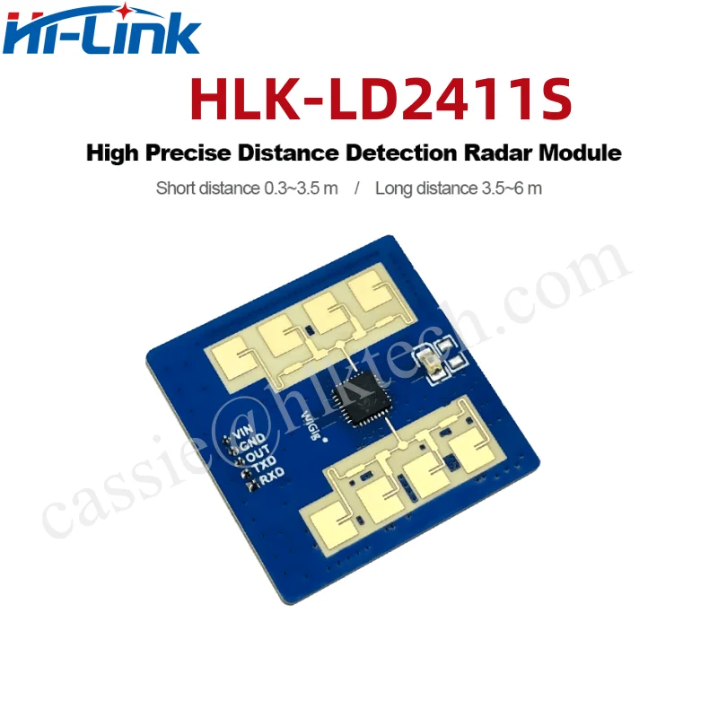 HLK-LD2411S Hi-Link 24G Micro-wave HLK-LD2411S Radar Ranging Distance Detection Radar Sensor Module Support BLE