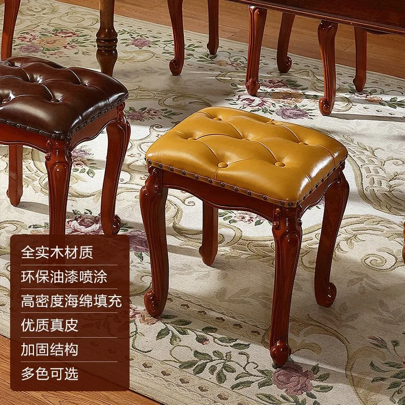 

American solid wood high-end eating spare dining table stool