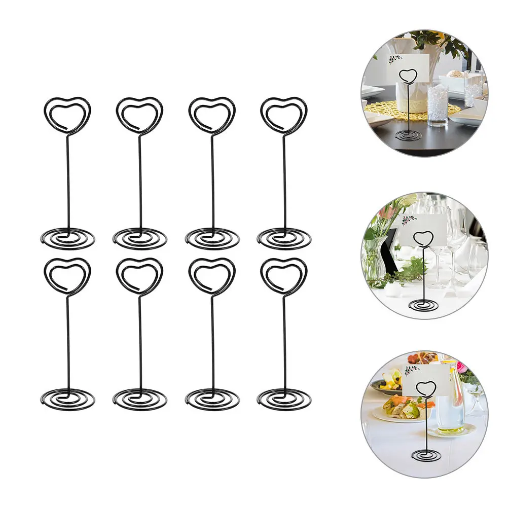 8Pcs Star Design Steel Wire Memo Clips Table Card Holders Photo Holder Clip for Wedding Table Numbers Restaurant Menu Notes
