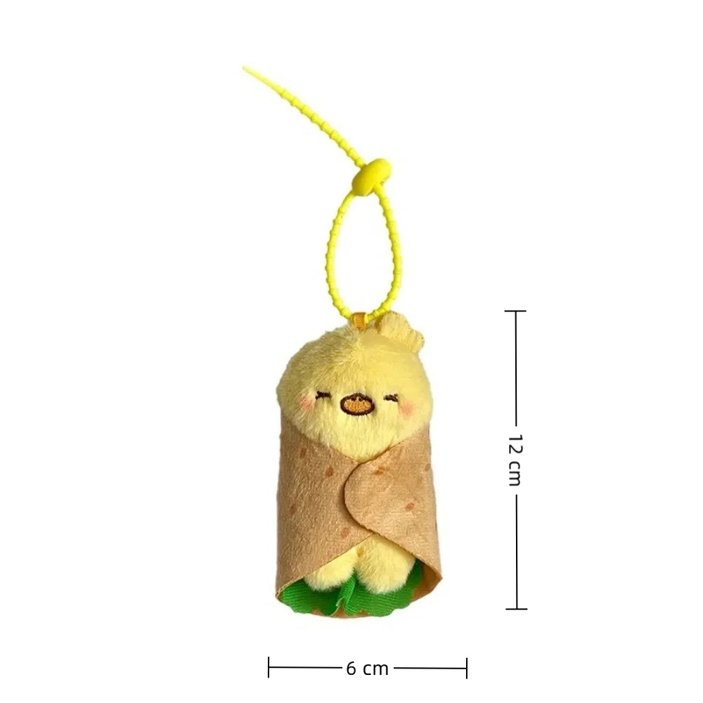 Cute Capibala Burrito Pendant Cartoon Chicken Roll Doll Doll Keychain Plush Couple Keychain Birthday Gift
