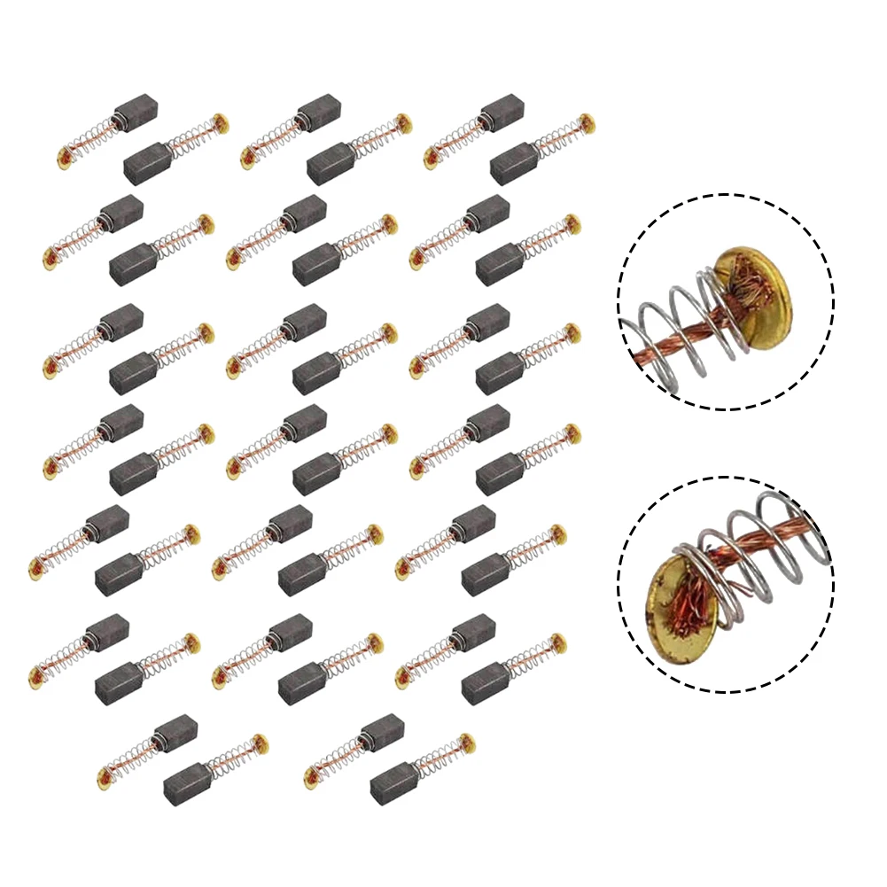 40Pcs/set Carbon Brushes Replacement For Electric Motor Machine Power Tool Accessories Parts 10*5*5mm Industrial Tools