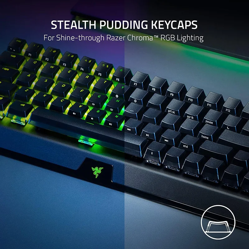 Original Razer BlackWidow V3 Mini Phantom Pudding Keycaps Edition Wireless Mechanical Gaming Keyboard Chroma RGB Green Switch