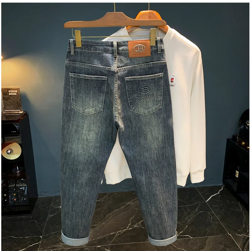 Jean pour hommes, tendance et décontracté, Micro cône Harun élastique, petit pied, pantalon de luxe vintag, nouvelle collection automne hiver 2025