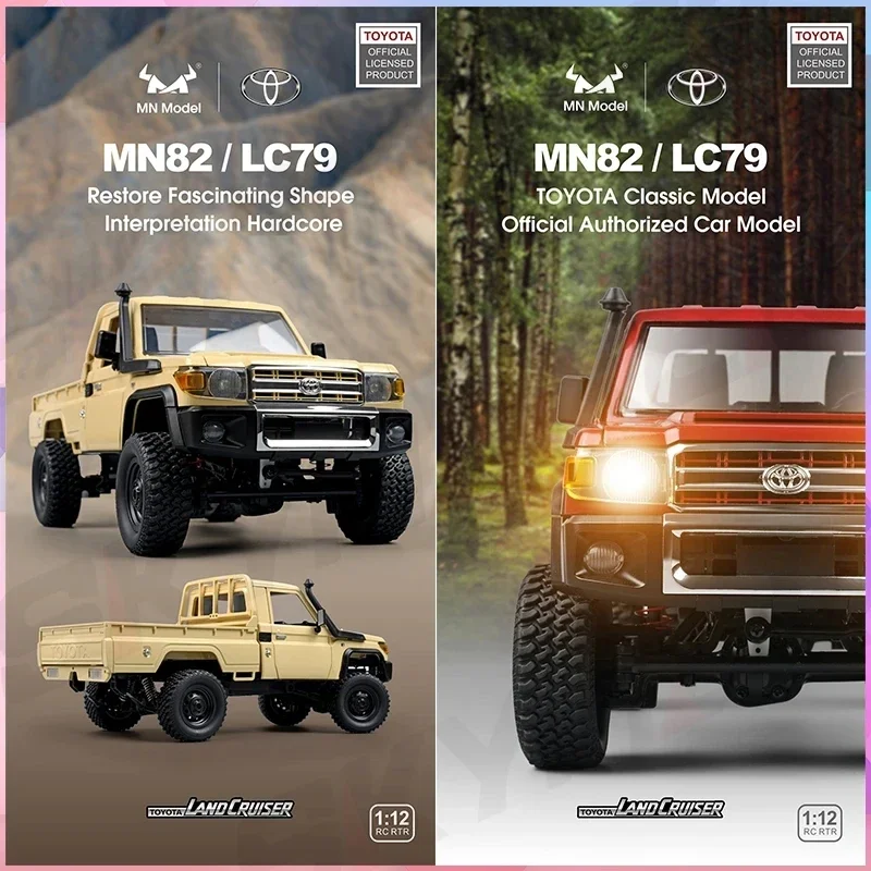 1:12 Rc Car Mn82/MN82PRO Model Retro Full-scale Simulation Lc79 RTR 2.4G 4WD 280 Motor Remote Control Pickup Truck Toys for Kids