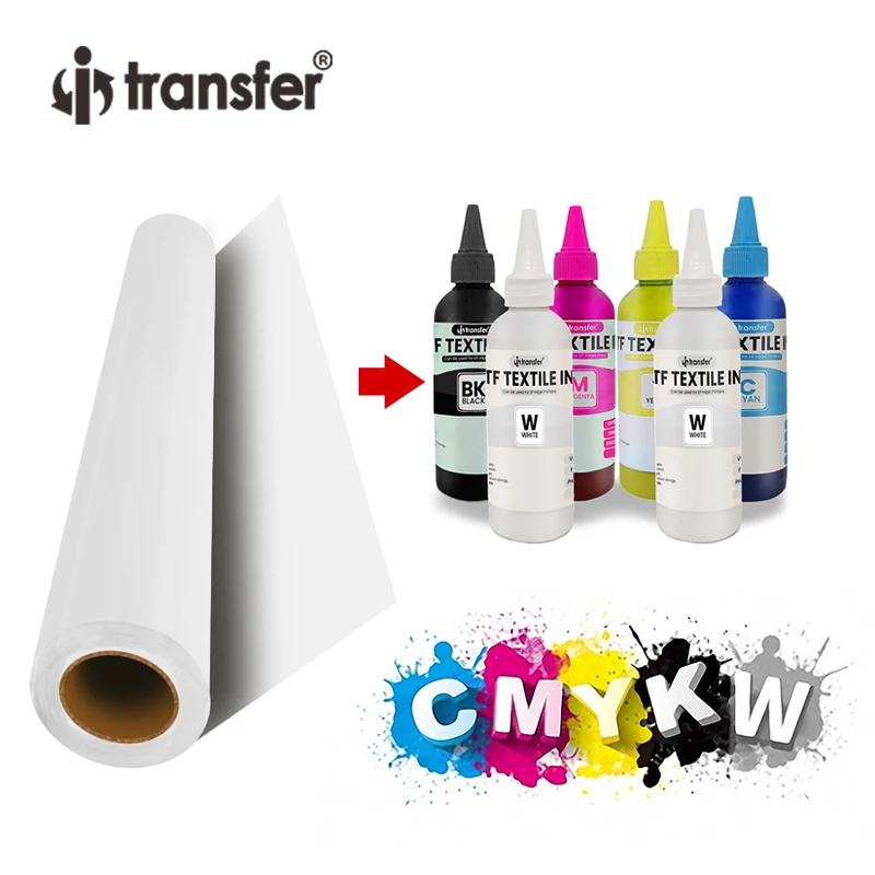 DTF Printing Film, PET Film, Direct Transfer Printing Film, Heat Transfer Paper, Hot e Cold Peel Films, 60cm x 100m