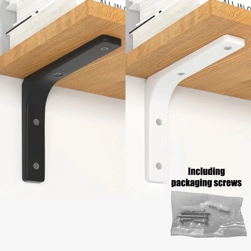 

Shelf brackets L-shaped floating wall shelves black and white stainless steel bore stand bracket support hardware home Decor