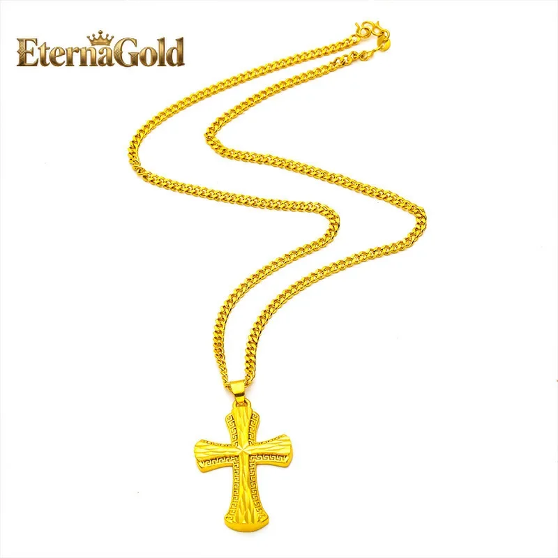 

EternaGold 24K Gold AU999 Bold Necklace Pendant Men's & Women's - Premium gold, fits leather jackets/suits, wearable for all ge