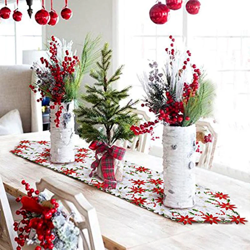 Decor Tablecloth  Bed Foot Towel  Knotted  Living Room Table Long Tablecloth Table Flag for Home New Year Decoration
