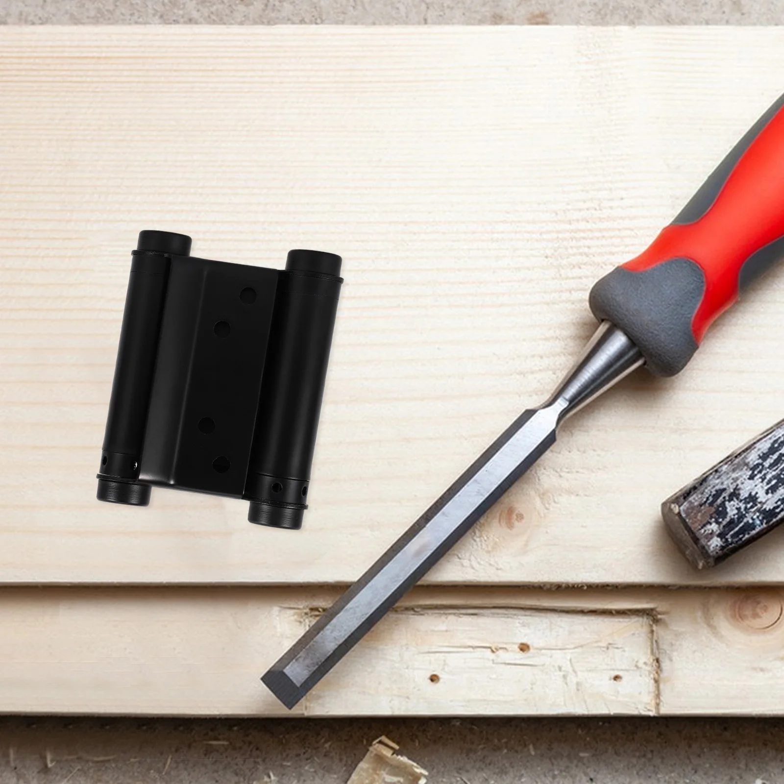 

2Pcs Automatic Closing Saloon Door Hinges Heavy Duty Double Swing Spring Loaded Small Hinges for Gate Fence Exterior Door