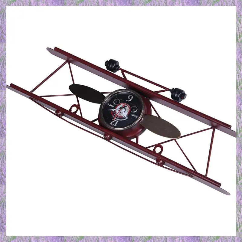 

A63K-2X Creative Retro Aircraft Clock, Living Room, Dining Wall, Wall Decoration, Wall Hanging, Iron Ornamental Clock