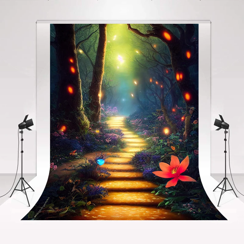 Photography Background Magical Forest Jungle Newborn Children Adult Art Portrait Photocall Backdrop Props for Photo Studio