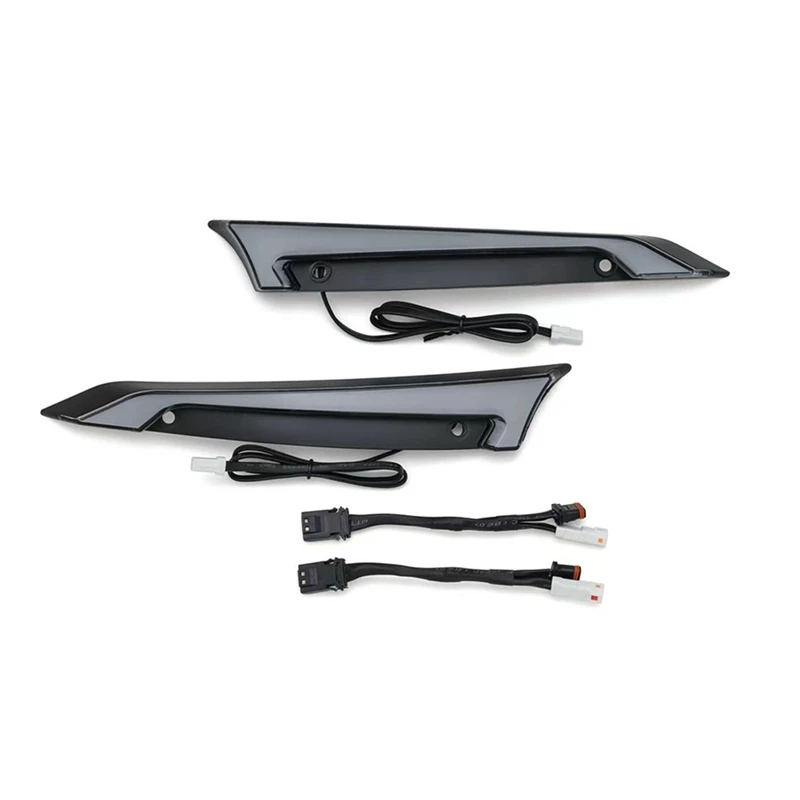 

Windshield Trim Lights Windscreen Fairing LED Turn Signals Running Light For Road Glide Models Parts