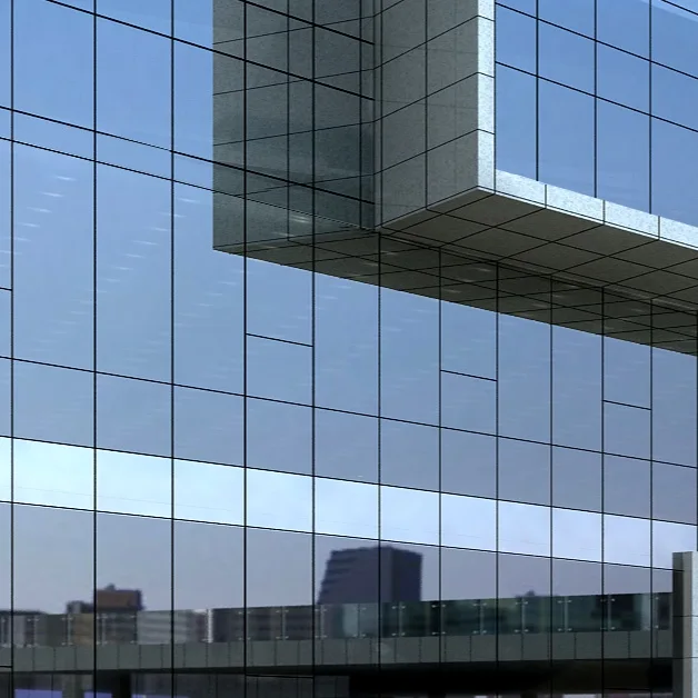 Building Facade BIPV Solar Power Generating Transparent Photovoltaic Glass Curtain Wall Solar Panel for Hall