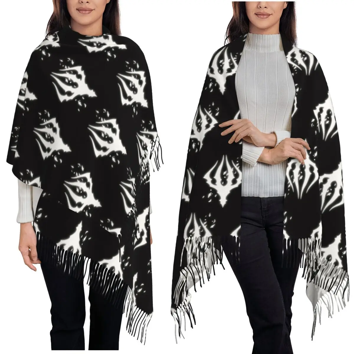 Hollow Knight King's Brand Scarf Tassel Scarves Women Soft Warm Shawls and Wraps Large Fall Winter Shawl Wrap