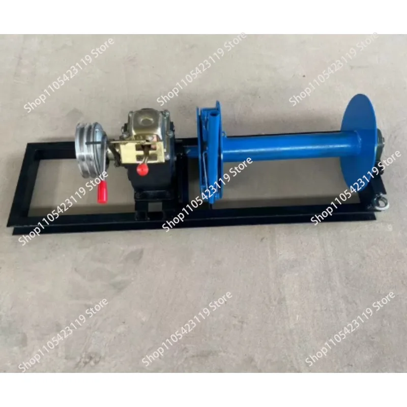 Portable winch Small  motor grinding 1t pulling wood pulling bamboo cableway transporting 2 tons tractor
