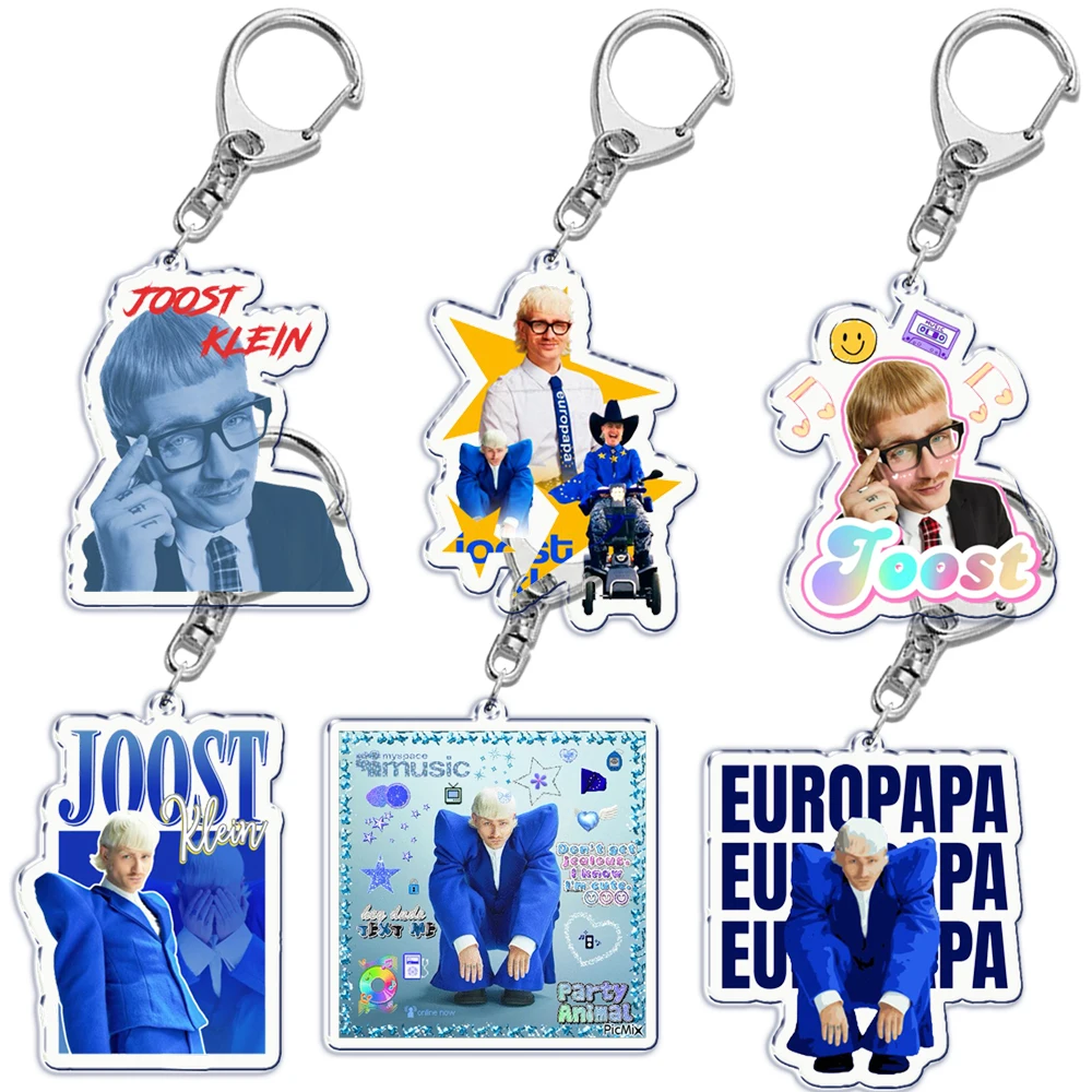 Hot Eurovision Joost Klein Keychains Ring for Accessories Europapa Joost Klein Chaveiro Bag Pendant Key Chain Jewelry Fans Gifts