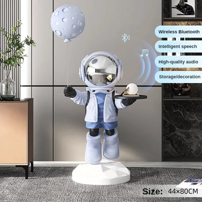 80CM Large Astronaut Floor-standing Ornament Opening Gift Lamp Home TV Cabinet Light Luxury Decoration Home Decoration