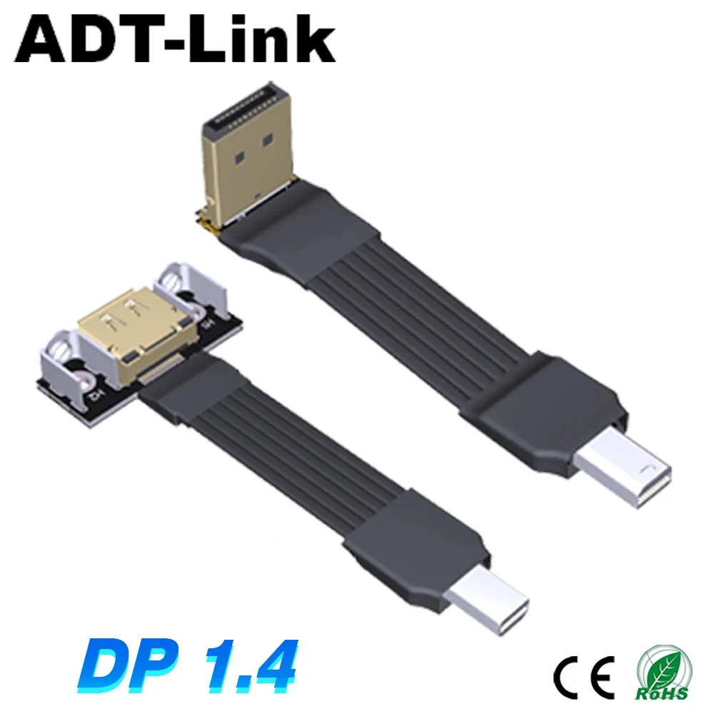 

Удлинительный кабель DP 1,4-Mini DP штекер-штекер/гнездо Mini-displayport DP1.4 плоский тонкий кабель для видеокарты ADT 3 см-3 м