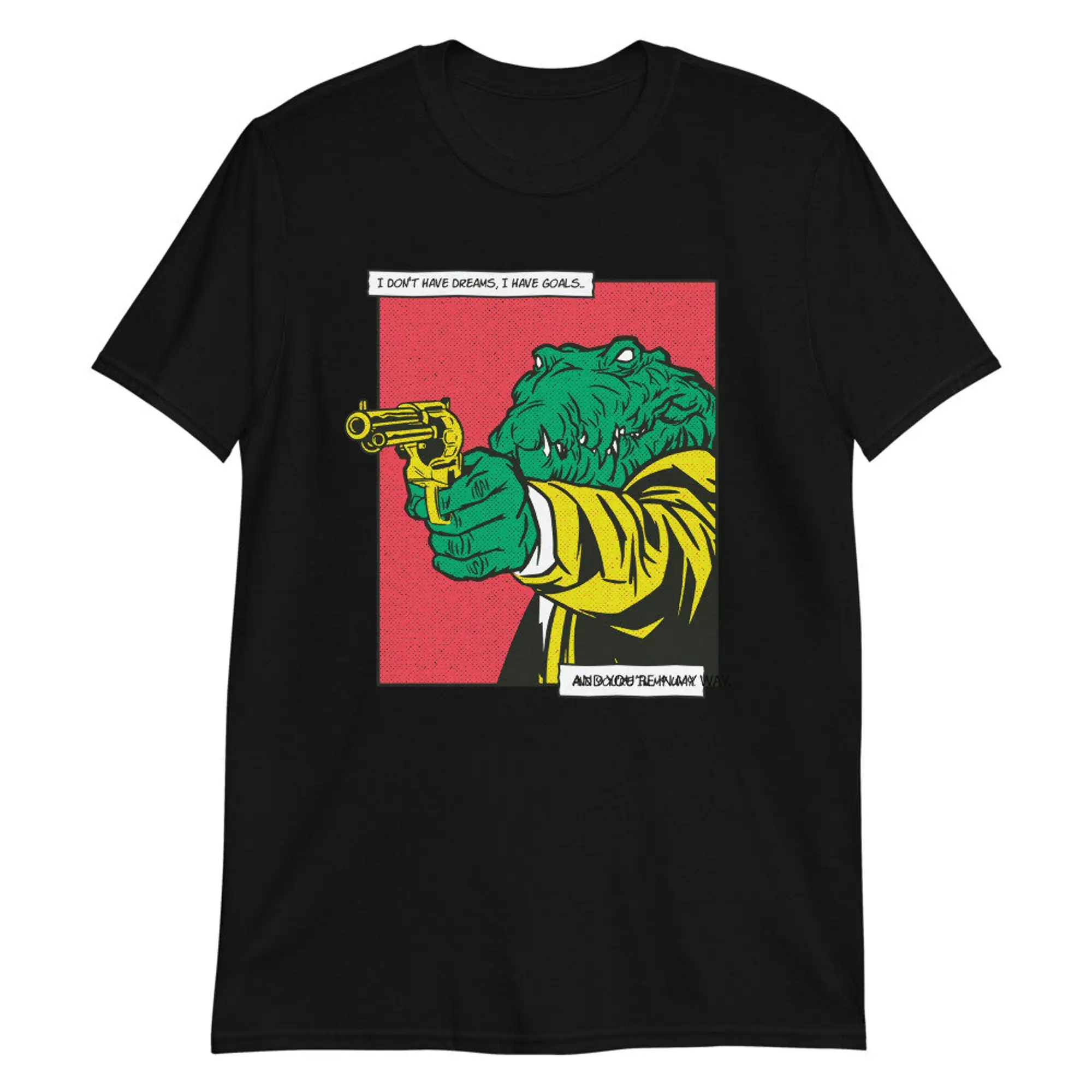 Crocodile Gun Animal Comic T Shirt