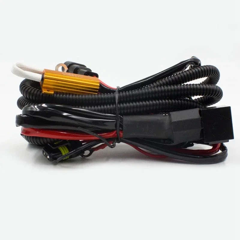 H7 Relay Harness Plug Connector HID/LED Conversion Kit Wiring Harness with Resistor H1 H4 H7 H11 9005 9006 Conversion Kit Relay